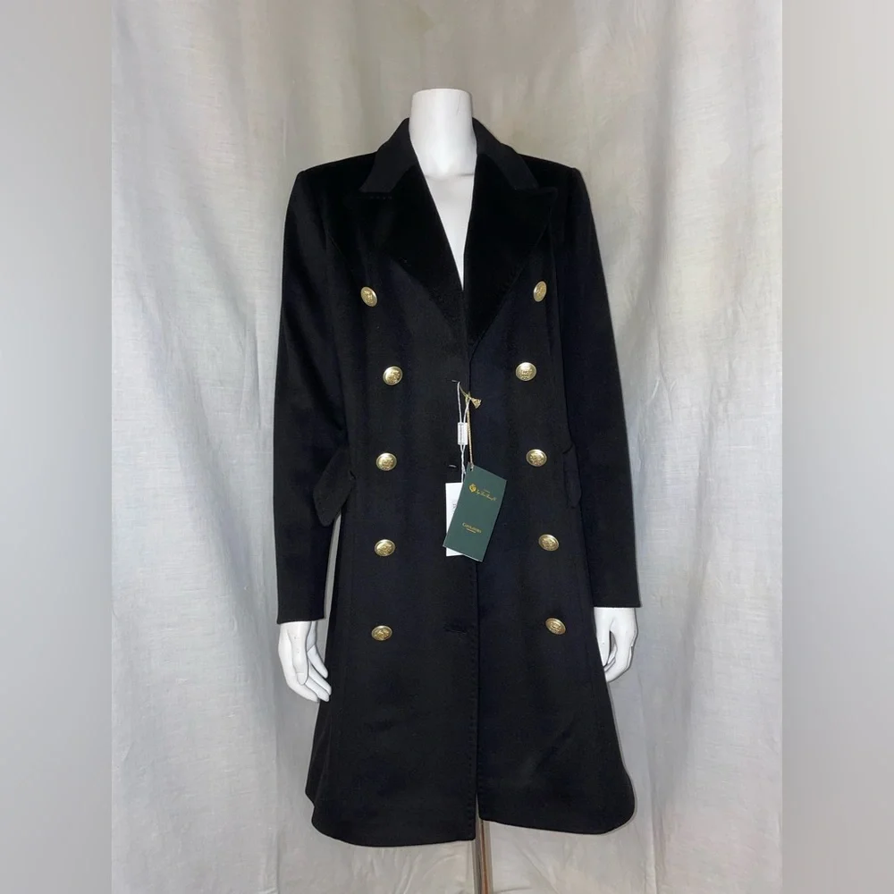 Loro Piana Capolavoro Double Brested Jacket Size 46IT 12US Style 397204 NEW BLK - Picture 2 of 10